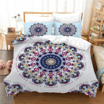 Luksuslik voodipesukomplekt Mandala klassikaliste v&auml;rvidega &uuml;isuuruses boheemlaslik voodipesukomplekt King Queen Full tekikotikomplektid Boho voodipesu Kahekordne EU single(135x200cm)