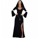 Halloweeni nunnakost&uuml;&uuml;mid, maskeraadikost&uuml;&uuml;mid cospay cosplay &uuml;likonnad tantsukost&uuml;&uuml;mid M must