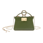 Fendi Peekaboo Kuldne Pandla Kett Ripats Napa Lamba Nahast Mini Rahakott &Otilde;lakott Crossbody Kott Naiste kotid Roheline 7AR993AGK2F0MRU Box(Basic Set+Box)