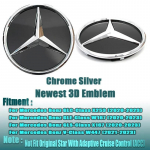 LED Peegel Must &Auml;&auml;r H&otilde;bedane &Auml;&auml;r Uusim 3D Esiv&otilde;re T&auml;he Logo Mercedes Benzi GLC X253 GLE W167 GLS X167 V W447 Embleemile