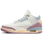 Jordan Air Jordan 3 Slip Resistant Abrasion Resistant Mid top Vintage Basketball Shoes Men's Gray Blue IF4396-100 44.5 white