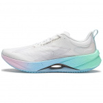 Li Ning Super Light 21 Cushioning Slip Resistant Abrasion Resistant Breathable Low top Running Shoes Women's White Blue ARBU002-9 37