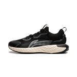 Li Ning Fabric Slip Resistant Abrasion Resistant Low top Casual Shoes Women's Black White AGLU188-1 35