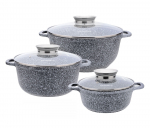 3 poti komplekt marmorjas kattega 2,3 4,5 6,8L (6 el.) KLAUSBERG KB-7533