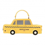 Kate Spade NYC 3D Takso Logo Kl&otilde;pskinnitusega Lakknahast K&auml;ekott Naiste Kollane Basic Set (Bag+Dust Bag) kollane