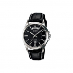 CASIO ENTICER Kvartsmehhanismiga Ehtsa Nahkrihmaga K&auml;ekell Meeste K&auml;ekellad Must T&auml;hik MTP-1381L-1AV Black Dial Regular Box