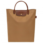 Longchamp logo reljeefne taaskasutatud pol&uuml;amiidist l&otilde;uendist kandekott Naiste kandekotid Tumebeež Pruun 10168089P86 Basic Set (Bag)