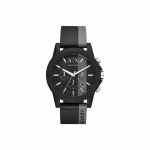 ARMANI EXCHANGEAE K&auml;ekell Kvartsmehhanism Silikoonrihm Must sihver Meeste Kellad Darth Vaderi Kingituspakend AX1331 Black Dial AX1331