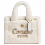 Coach Cargo 20 Kallis logoga tikitud villane nahast kott-kott Ostukott Risti-keha &Otilde;lakott V&auml;ike naiste kott-kott Valge CZ101-B4HA Basic Set (Bag+Dust Bag)