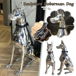 Kodu kaunistus Skulptuur Dobermanni koer V&auml;ike suurus Kunstiline looma kuju Figuriin Tuba Kodu kaunistuse tarvikud Elutoa kaunistus