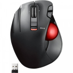 Elecom Juhtmevaba Trackball-hiir Vasakuk&auml;eline Punane 6 Nuppu Kallutusfunktsioon M&auml;ngimine