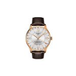 Tissot Durul Seeria Automaatne Mehaaniline Liikumine Igap&auml;evane Vabaaja Veekindel Kell 42mm Valge sihver Roostevabast terasest korpus Nahkrihm T099.429.36.038.00 Silver Dial