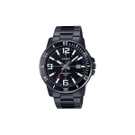 Casio Standard Series Klassikaline Minimalistlik Elegantne Moodne Kvartsmehhanism Roostevabast Terasest Rihm Meeste Kellad Must MTP-VD01B-1BV Regular Watch Box,Black Dial