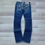 FlowStreet Harajuku Vintage Y2K Valged teksap&uuml;ksid Meeste ja Naiste Gooti Punk Tikandimuster Madala v&ouml;&ouml;kohaga L&otilde;dvad teksap&uuml;ksid Moodne Uus Streetwear M sinine