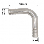 SS304/SS316L Hose Barb Elbows Food grade 90 Degree Elbow with Hose adaptor 12.7MM-102MM Sanitary polished hose coupling elbows SS304