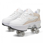 K&otilde;rge s&auml;&auml;rega naiste 4 rattaga rulluisud, moekad unisex ratastega, kahesuguse otstarbega uisutamisvabaajajalatsid, automaatselt avanevad tossud 33