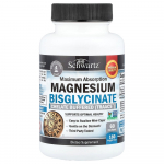 BioSchwartz Maksimaalse Imendumisega Magneesium Bisgl&uuml;tsinaat Taimsed Kapslid, 120 tk 120 pcs - 1 ea
