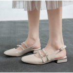 Moodsad naiste sandaalid Suvekingad Naiste korterid Kahekordse pandlaga Mary Jane kingad Lakknahast kleidikingad Tagumine rihm Zapatos Mujer 35