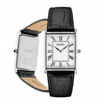 SEIKO Essentials SWR049 Imporditud Nahkrihmaga K&auml;ekell, Meeste/Naiste, V&auml;lismaa, Analoog, Valge, Must,