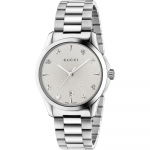 Gucci YA1264028A G-Timeless H&otilde;bedase sihverplaadiga Unisex k&auml;ekell 38mm