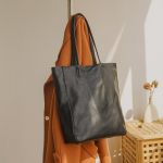 Johnature Casual Tote ehtsast nahast vintage suure mahutavusega naistekott Lihtsad mitmek&uuml;lgsed p&auml;ris veisenahast &otilde;lakotid must