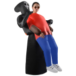 Must kummitus t&auml;ispuhutav Halloweeni kost&uuml;&uuml;m - Cosplay peo rollim&auml;ngu &uuml;likond One Size blue