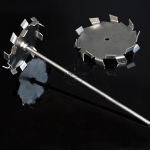 1 komplekt Laboratoorne 304 roostevabast terasest saehambaga ketas segisti, dispersiooniketas segisti segamispulgaga 30mm disk with rod