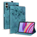 Tahvelarvuti kate Xiaomi Redmi Pad 2 Pro 12.1'' jaoks &Uuml;mbris Reljeefsete Lilledega PU Nahast Rahakott Klapp-alus Kate Redmi Pad 2 Pro 2025 jaoks For Redmi Pad 2 Pro roheline