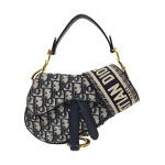 [Kasutatud] Dior Mini Sadulakott 'Blue Dior Oblique Jacquard' - V&auml;ga Hea #103VAZB ONE SIZE