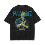 Vintage T-s&auml;rk Meeste Anime Jujutsu Kaisen Graafiline Pesemata Puuvillane T-s&auml;rk Suvi Harajuku T&auml;nav Mehed Naised Topp R&otilde;ivad S mitmev&auml;rviline