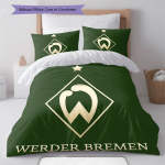 Werder Bremen Voodipesu Tekikomplekt Tekikate Padjap&uuml;&uuml;r Kodukaunistus S&uuml;nnip&auml;evakingitus (1 * tekikott + 2 * padjap&uuml;&uuml;ri, ilma s&uuml;damikuta) 135x200cm gray