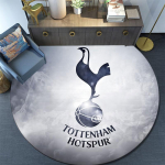 Tottenham Hotspur FC Prinditud &Uuml;mmargune Vaip, Libisemiskindel Pestav Ringikujuline Vaip Elutuppa Magamistuppa M&auml;ngutuppa, Spordif&auml;nni Dekoor, P&uuml;hade S&uuml;nnip&auml;evakingitus 120cmx120cm