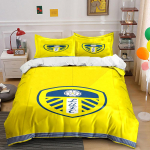 Kollane Leeds United logo. Voodipesukomplektid Tekikotikomplektid Tekikotid Padjap&uuml;&uuml;rid(1* Tekikott 2* Padjap&uuml;&uuml;ri (ilma tekita)) 135x200cm