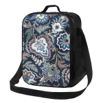Vera Bradley Muster V&auml;rviline Isoleeritud L&otilde;unakott Naistele Bento Hoiustamine Toidukarbid Kaasaskantav Mahuti Termiline L&otilde;unakast Toidukott One Size gray