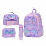Smiggle Austraalia Koolikott Lastele 1.-6. klass V&auml;rviline Deformatsioonikindel Disain Multifunktsionaalne Liblikuga Pinalikomplekt Kergekaaluline Purple butterfly pen box