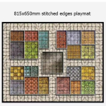 Kohandatud suur m&auml;ngumatt Heroquest 815X650mm &otilde;mmeldud servadega (Lukustatud servadega suur hiirematt) Naturaalse kummi lauam&auml;ngude alus gray