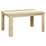 S&ouml;&ouml;gilaud 6 inimesele puidust naturaalse v&auml;limuse ja valge v&auml;rviga, h&auml;mardatav. 140L x 90S x 75K cm 140 x 89.5 x 75 cm
