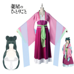 LAOS UWOWO Thee Apothecaryy Diariess Maomao Tantsukleit Cosplay Kost&uuml;&uuml;mikleit Halloweeni Kost&uuml;&uuml;m M pink