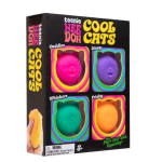 NeeDoh Teenie Cool Cats 3-pakk Armsad Mini Kasside Fidget M&auml;nguasjad Pehmed Venivad Stressileevendajad Sensoorsed Pigistatavad M&auml;nguasjad