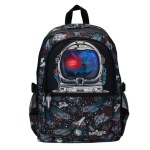 Smiggle Laste Koolikott Poistele Suure Mahutavusega Kaheosaline Koti Multikakujundus V&auml;litingimusteks Vabaaja Kasutuseks Black Smiggle Large Cartoon Backpack 42x30 cm gray