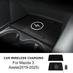 Auto juhtmevaba laadija Mobiiltelefoni PVC Laadimishoidik 15W Mazda 3 BP 2019 2020 2021 2022 2023 2024 2025 Mazda3 Axela jaoks One Size black