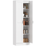 Panipaik 175 cm hoiuruumiga, K&ouml;&ouml;gikapp pehmelt sulguvate ustega ja reguleeritavate riiulitega, Valge 60 x 36.5 x 175 cm valge