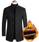 Meeste Villased Trench-mantlid Ka&scaron;miirist Bleiserid Jakid P&uuml;stkrae &Auml;ri-vabaaja &Uuml;likonnad Mantlid Meeste Talvejakkid ja Mantlid XS black