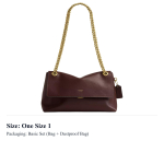 COACH Chelsea veisenahast &otilde;lakott, Crossbody kott suur naiste vahtrapruun CDS61-B4MPL One Size 1 black