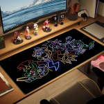 FNAF V&auml;rviline Hiirematt Suur M&auml;ngulaud Pad Mittep&otilde;hine S&uuml;learvuti Tahvel Suur Hiirematt XXL Matt Mini PC M&auml;ngumatt Lukustuva servaga 40cmx90cm(15.7x35.4inch)