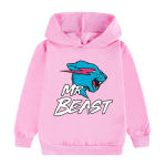 Moodne ja Kena MR BEAST Multikate Anime Prindiga Poiste ja T&uuml;drukute Hupparid S&uuml;gis ja Talv Lastevanemate-laste R&otilde;ivad Huppari 140 pink