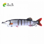 1 tk HENGJIA 7-segmendiline Jointed Minnow kalap&uuml;&uuml;gi landid merep&uuml;&uuml;gitarvete konks 8''/2,4 untsi