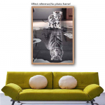 HUACAN 5D tikandid maalid kivist kleebitud DIY teemant tiiger kassi ristpistes 20*30 cm