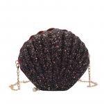 Laser Sequin Pearl Shell kotid Lady Messenger kott Naiste kett &otilde;lakott Naiste sidurid 19*7*17cm must