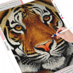 Teemantmaaling Tiger Diamond Tikand Ristpistes T&auml;isteemant 20X30